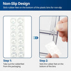 Baby Bottle Organizer Stackable, Acrylic Storage Drawers 5 pack with Non-Slip Pads, Pull-Out Drawers for Baby Bottle, Pump Parts, Pantry, Vanity Countertop (4.4" and 7.6" Tall and 12.1" Wide)