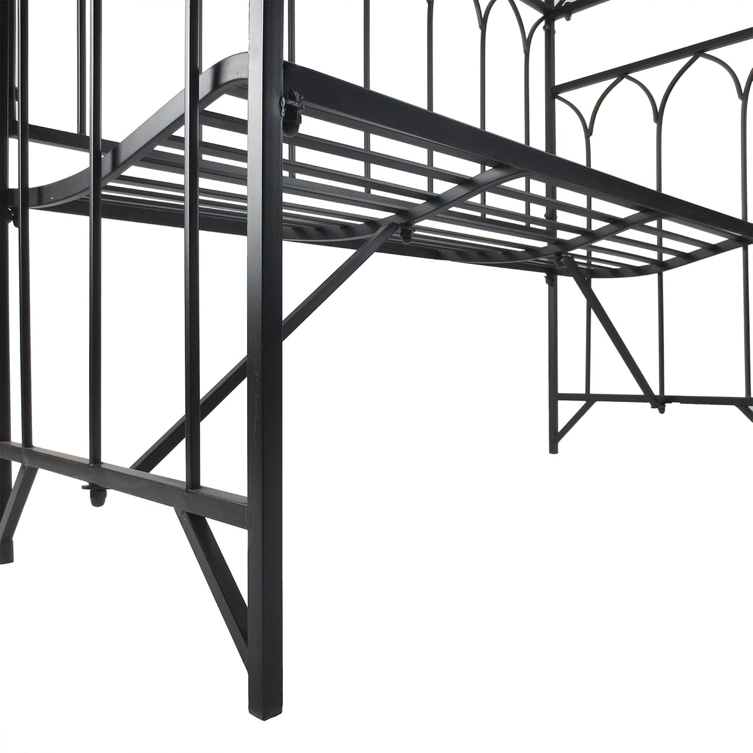 Metal Garden Arbor Bench with Trellis for Outdoor Seating