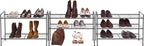 Simple Houseware 3-Tier Stackable Shoes Rack Storage Shelf, Black