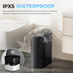 jinligogo 5 Gallon Bathroom Trash Can with Lid, Automatic Motion Sensor Black Trash Can, Touchless Slim Waterproof Garbage Bin for Kitchen, Bedroom, Office, and Bathroom