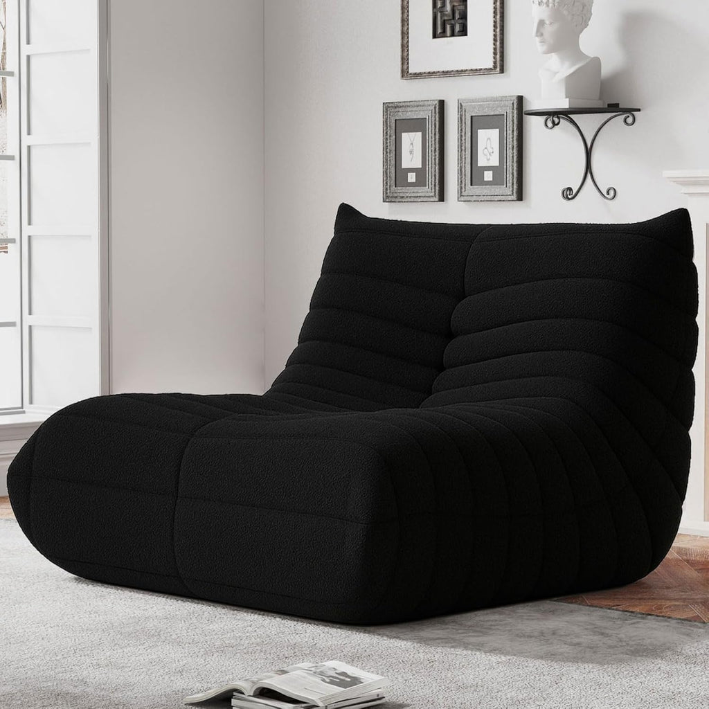 WHGBJA Bean Bag Chair for Adults, Lazy Bean Bag Sofa for Bedroom, Living Room, Reading, Gaming Floor Sofa Chair, Boneless, Comfy