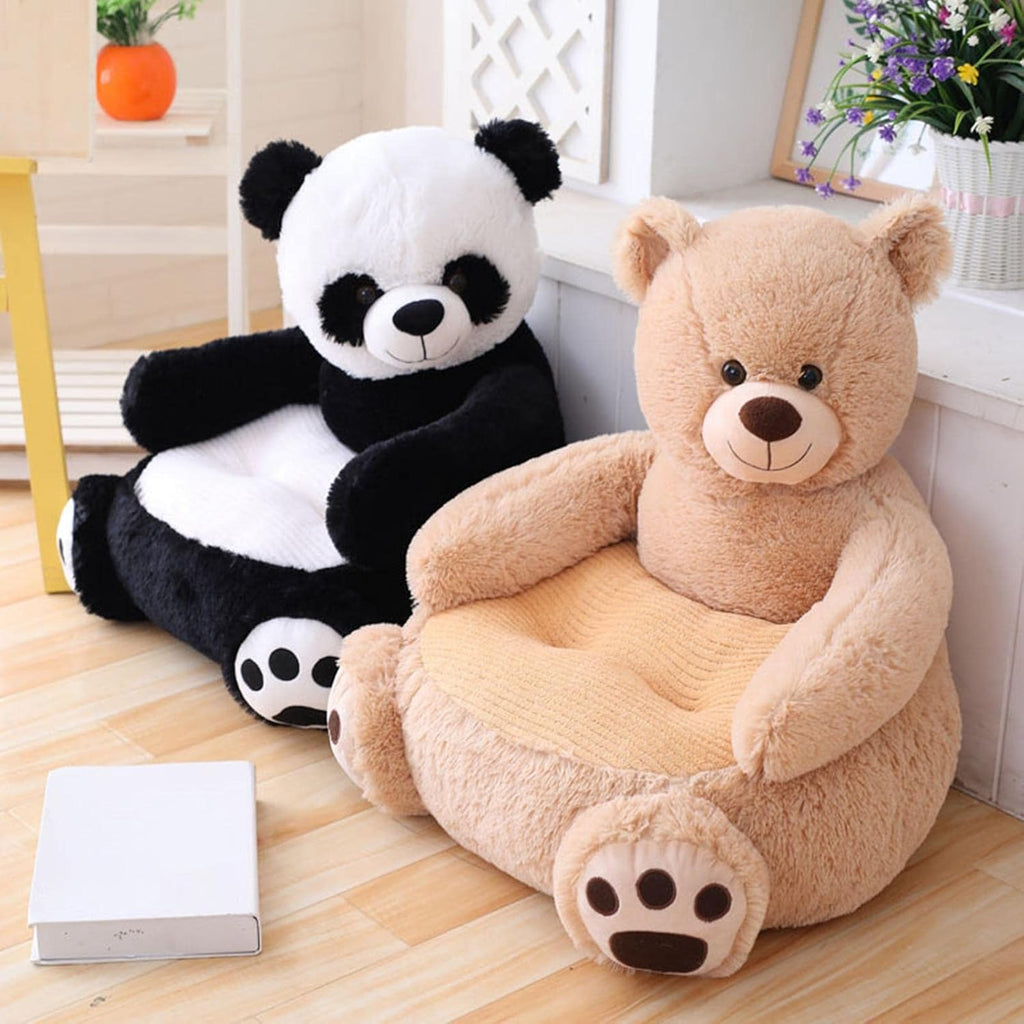 Kids Cartoons Animal Sofa Armrest Chair Premium Materials Birthday Gift Support Seat Soft Cushion Learning Sitting Nurseries Decoration, Bear