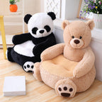 Kids Cartoons Animal Sofa Armrest Chair Premium Materials Birthday Gift Support Seat Soft Cushion Learning Sitting Nurseries Decoration, Bear