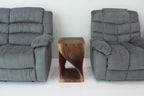 Haussmann Selorin Wide Twisted End Table 15 x 15 x 23 in H Walnut