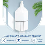 Hicarer 4 Pcs One Gallon Jug Storage Rack Wall Mounted Heavy Duty Steel Wall Rack for 1 Gallon Bottle Round Water Jug Holder with Hardware Hand Sanitizer 6-3/4" W x 5" H x 6-1/2" D (Gray)