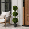 DIY 3ft Realistic Artificial Boxwood Triple Ball Topiary Tree with Pot, 2026 Series UV Resistant Faux Topiary Plant for Indoor Outdoor Front Porch, Patio, Balcony, Office, Yard and Farmhouse Decor
