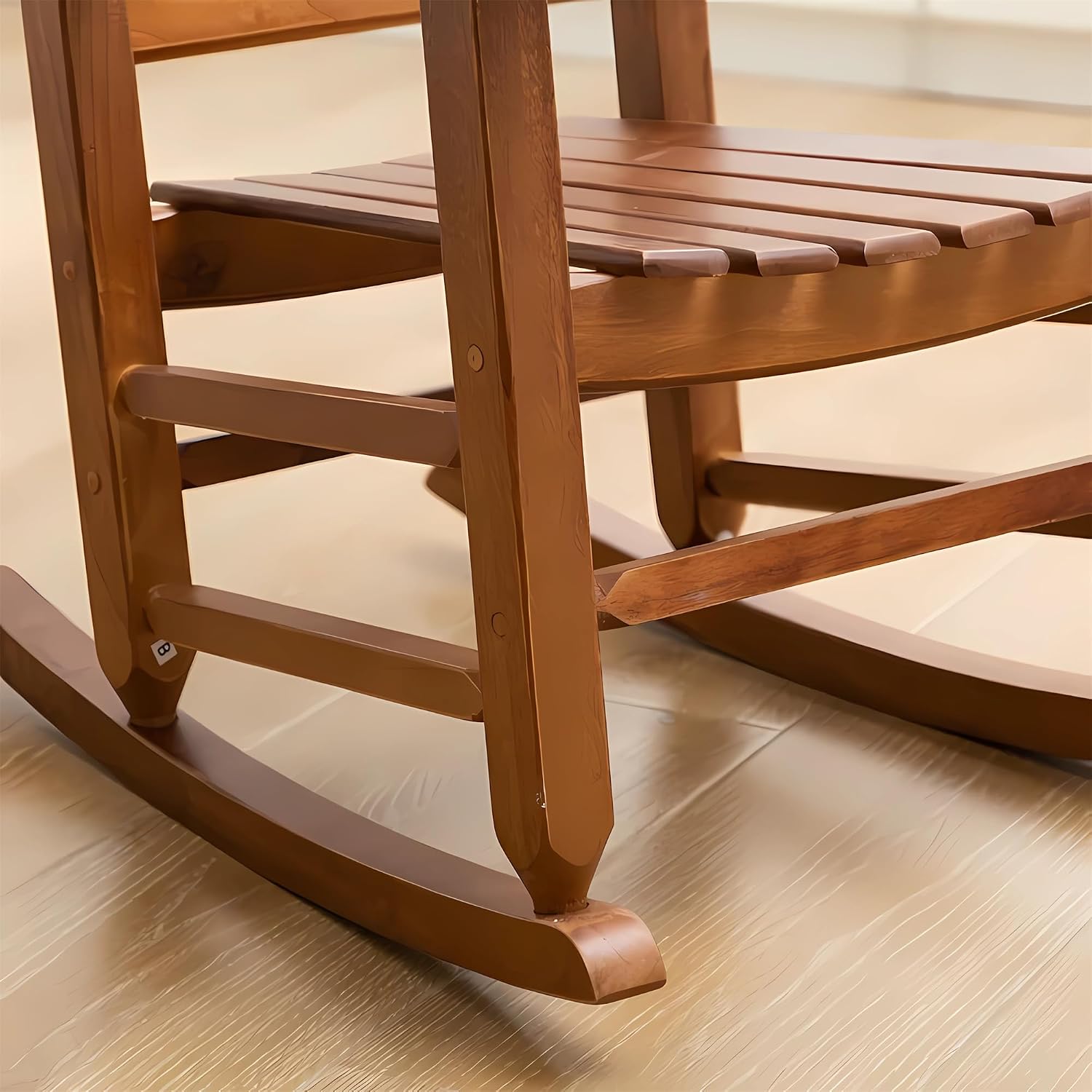 Kids Rocking Chairs Child Toddler Small Baby Wooden Comfy Rocker Chairs Furniture for Nursery Bedroom Livingroom Outdoor Reading Room, Ages 6-10, Anti-Tip Design Safe & Sturdy Brown