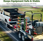 ELITEWILL 4-Position Weed Eater Racks for Trailer Green Commercial Trimmer Rack with Independent Locks for Open Trailer Work Weedeater Organization Storage Rack Holder