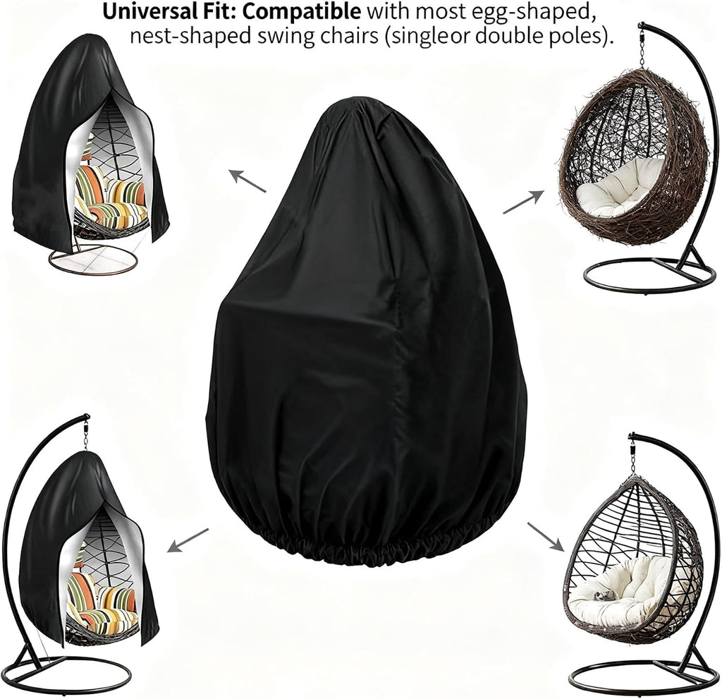 Heavy-Duty 210D Oxford Swing Cover-Waterproof UV-Resistant and Windproof Hammock with Drawstring((200cm*230cm) with storagebag)