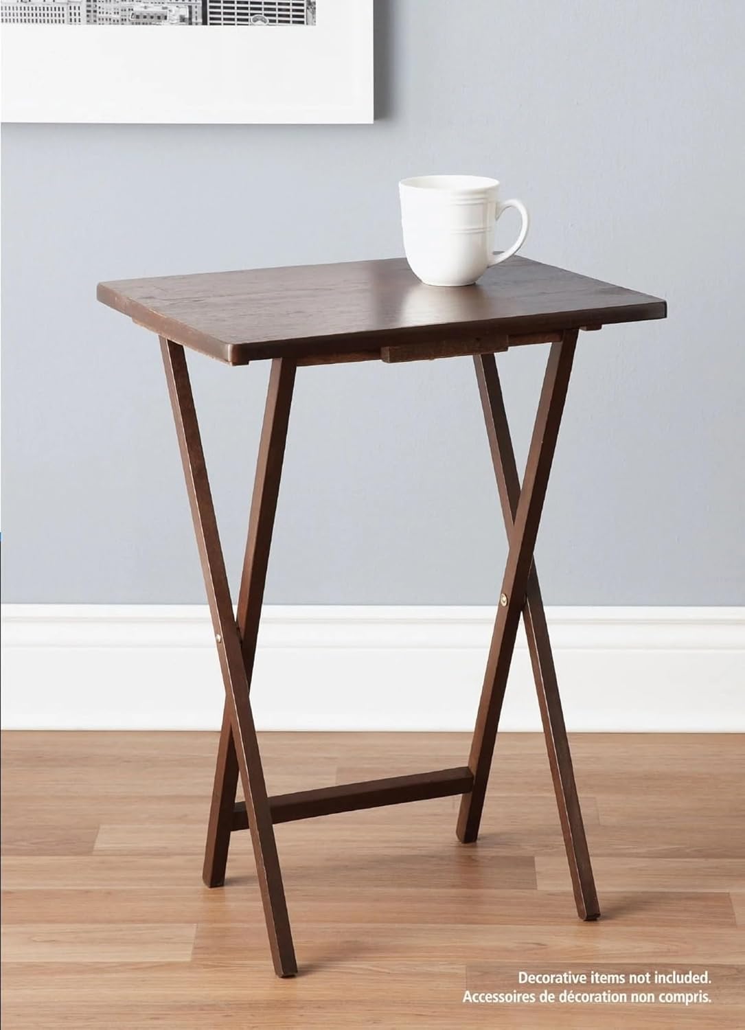 Folding Tray Table, 19 inches x 14.5 inches x 26 inches, Indoor, 1 piece