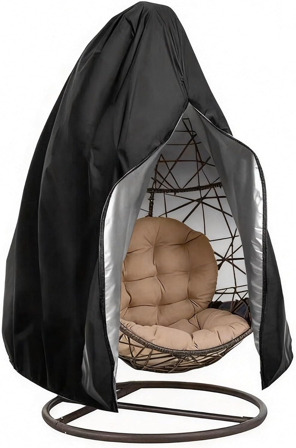 Heavy-Duty 210D Oxford Swing Cover-Waterproof UV-Resistant and Windproof Hammock with Drawstring((115cm*190cm) withstoragebag)