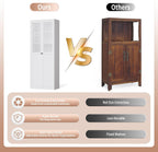 72.05" Tall 27.56" Wide Large Pantry Storage Cabinet, Freestanding Metal Kitchen Food Pantry Cabinet with 2 Doors and Shelves for Kitchens, Dining Room, White A