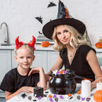 Jangostor 160 PCS Halloween Acrylic Spider Mini Pumpkins Bat Ghost Skull Hat Acrylic Sensory, Halloween Vase Filler Gems for DIY Crafts, Home, Halloween Table Decoration