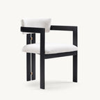 Morden Fort Modern Dining Table Set for 6, 68'' Rectangle Dining Table with 6 Chairs with Arms, Kitchen Table with Pedestal Base, Dinner Table for Dining Room, Kitchen, Living Room (Black)