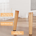 White Nightstand with Drawer, Small Wood Bedside Table, Kids Nightstand | Mid Century Modern Nightstand, Small Bedside Table for Bedroom, Kids Room & Small Spaces.