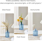 Glass Bud Vases Set of 32 - Blue Assorted Small Mini Glass Vases for Flowers, Crystal Vintage Vase Set, Bulk Centerpieces for Table Décor, Wedding, Home and Events (Blue, 32 Pcs)