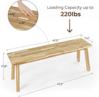 ARROWSTONE Solid Wood Bench for Entryway, Bed Bench, Dining, Plant Stand - Wooden Bench Indoor (47 inches)