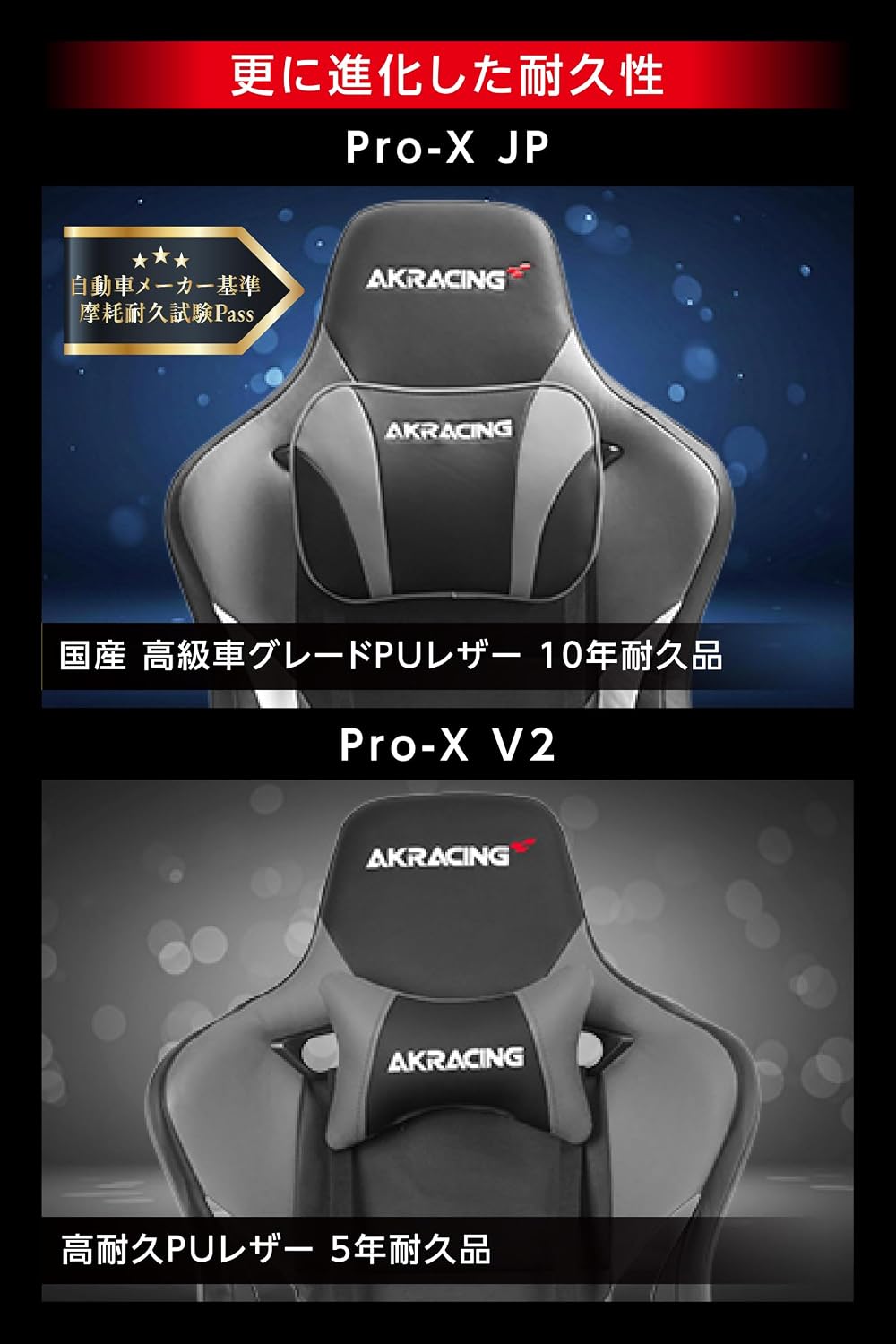 エーケーレーシング(Akracing) Pro-X V2 Gaming Chair, Grey