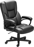 Patiowell Executive Office Desk Chair Ergonomic Big and Tall Managerial Chair, PU Leather High Back Home Office Computer Chair with Lumbar Support (Black)