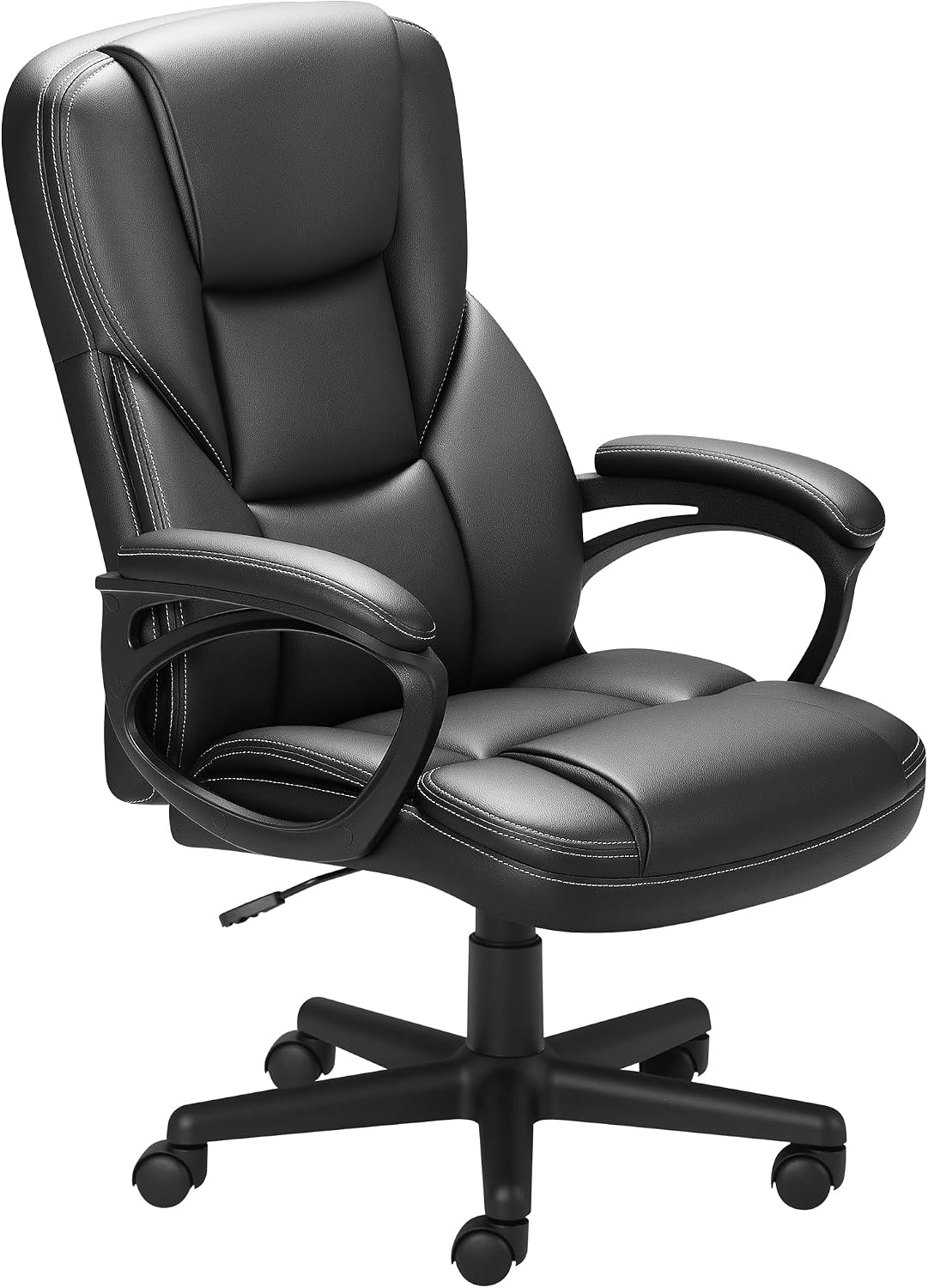 Patiowell Executive Office Desk Chair Ergonomic Big and Tall Managerial Chair, PU Leather High Back Home Office Computer Chair with Lumbar Support (Black)