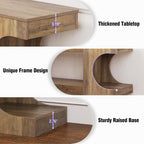 Tohomeor Console Tables for Entryway 47.24-Inch, Wooden Sofa Table Behind The Couch, Farmhouse Wooden Entry Foyer Tables for Entrance Hallway Living Room Home, Arched,Retro Brown