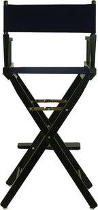 Casual Home 30" Director's Chair Black Frame-with Navy Canvas, Bar Height