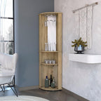 Storage Cabinet 2-Shelf Corner Wine Cabinet with Glass Rack, Tall Pantry Sideboard for Living Room Kitchen,for Kitchen Home