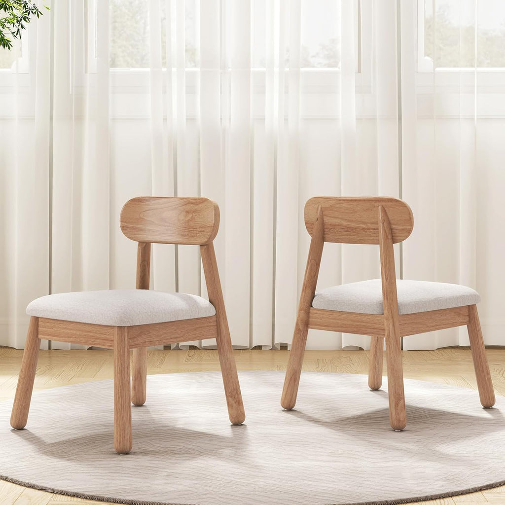 Wood Kid Armchair, Toddler Chairs Ages 1-4, Kid Chair with Solid Wooden Frame, Toddler Armchair Comfy, Upholstered Kids Chair for Playroom, Bedroom, Kindergarten & Preschool, White