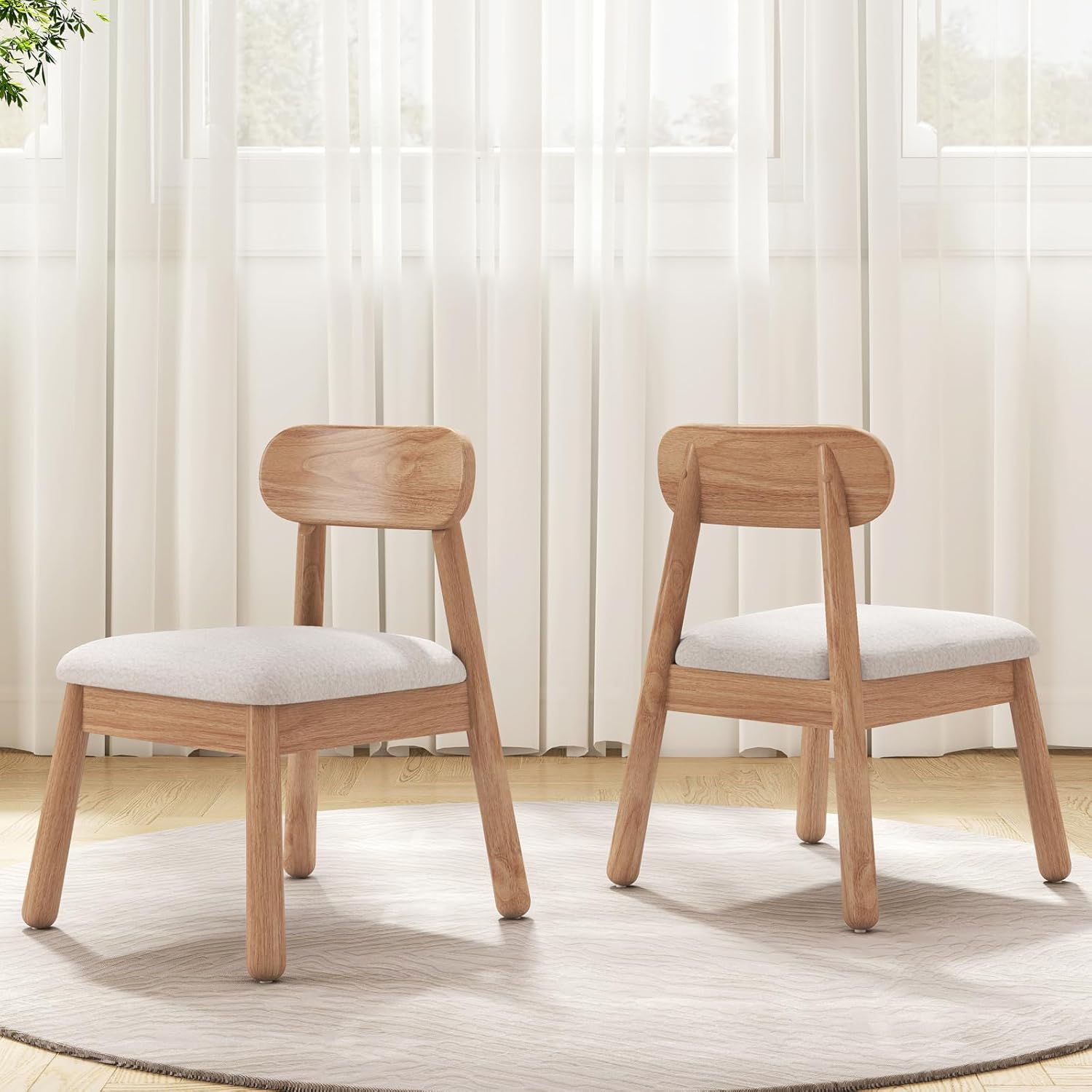 Wood Kid Armchair, Toddler Chairs Ages 1-4, Kid Chair with Solid Wooden Frame, Toddler Armchair Comfy, Upholstered Kids Chair for Playroom, Bedroom, Kindergarten & Preschool, White