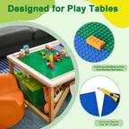 Husfunov 4 Pack Classic Baseplates, Building Plates for Building Bricks, Compatible with All Major Brands and Activity Table-Baseplate 10" x 10", Age 3 and up, Green