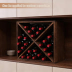 Wine Rack Countertop Wine Storage Wine Rack freestanding Floor 24 Bottle Wine Holder，for Home Kitchen countertops (24 Bottles)