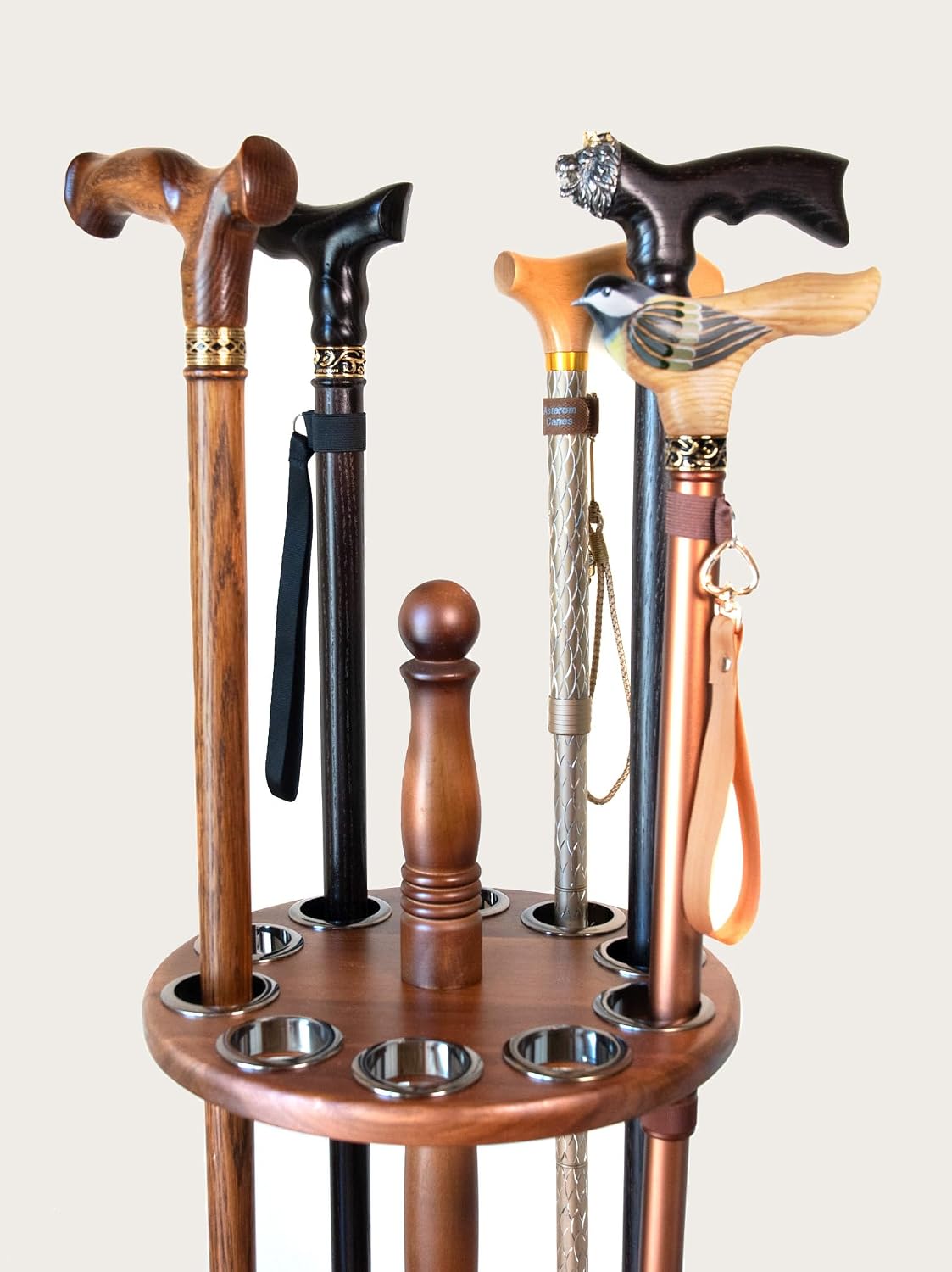 Asterom Cane Stand - Handmade, Wooden - Display Cane Stand Holder for Walking Sticks & Umbrellas