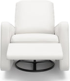 Graco Teddi Power Recliner Swivel Glider, Electronic Power Recline, Oeko-TEX 100 Certified, USB-A & USB-C Charger, Premium Cushioning & Comfort – (Ivory Basketweave)