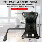 Heavy Duty 500LBs Office Chair Tilt Control Mechanism Replacement Parts, Office Chair Swivel Tilt Base W/6" x 10.2" Mounting Holes - Black