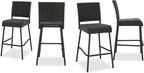 Christopher Knight Home Neal Outdoor Wicker Barstools, 4-Pcs Set, Dark Brown