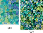 HappyFiller 1 LB Decorative Matted Sea Glass Gems Flat Marbles Gemstones,Weighted Fillers for Flower Vases,Craft Mosaics,Fishbowl Pebbles Stones,Candle Holder,Fountain Beads,Blue Green Mix