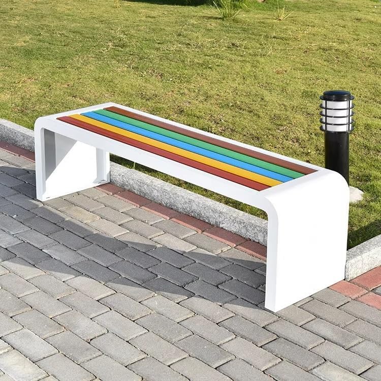 Park Benches Outdoor Park Rest Long Stool Public Square Row Chair Garden Modern Minimalist Outdoor Benches(200 x 40 x 45 cm)