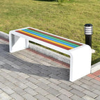 Patio Benches for Outdoors Outdoor Park Rest Long Stool Public Square Row Chair Garden Modern Minimalist Garden Benches for Outdoors