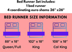 Ruffled Bed Runner Soft 600TC Egyptian Cotton 1 Piece Ruffled Bed Runner King Size (102" x 18") Decorative Bed Scarf [White Solid]