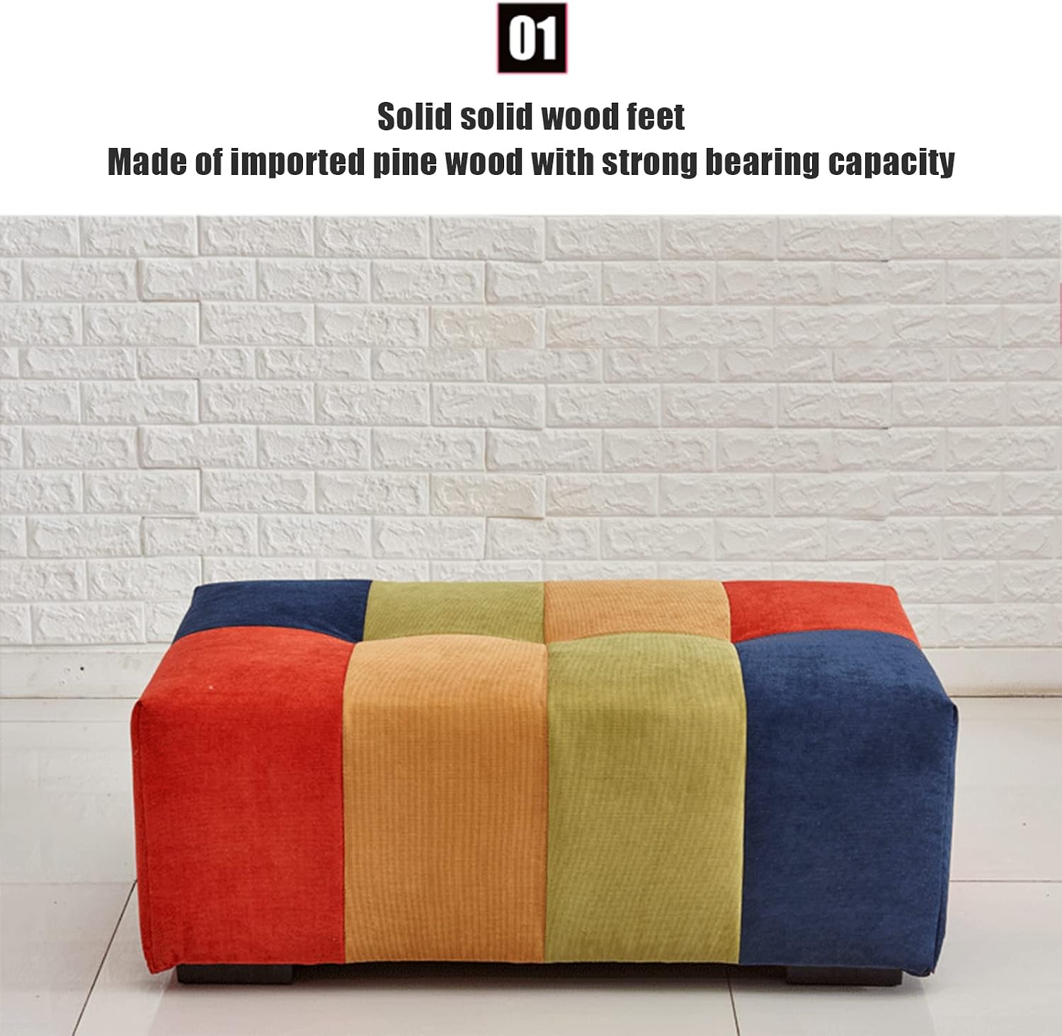 Modern Linen Upholstered Entryway Bench for Living Room Bedroom 24x16x16inch