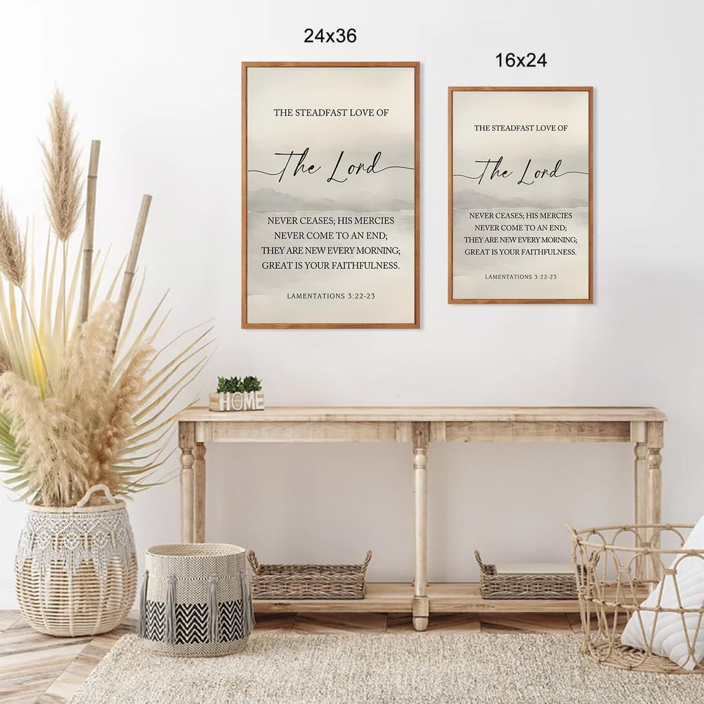 HLNIUC Christian Scripture Framed Wall Art Set of 3,The Lord Your God Is Good Wall Decor(24x36),Inspiring Easter Bible Verse Canvas Artwork,Modern Religious Quotes Prints for Church,Bedroom,LivingRoom
