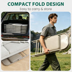 Folding Chairs 2 Pack,350lbs Heavy Duty Metal Frame Folding Chairs with PU Leather Padded Seat,Ergonomic Portable Foldable Chair with Non-Slip Rubber Feet for Indoor Outdoor Wedding Patio Party,Khaki