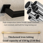 Bar Foot Rail Kit, Square Pipe Foot Rest for Bar Counter, Wall Mounted, Rest Brackets with Internal Connector, Stair Handrail, for Commercial & Home Coffee Shop(Black,5.5m)