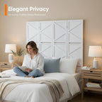 Modern Room Divider with Shelves, White X-Shape Design Folding Partition, 8-Panel Contemporary Freestanding Divider for Bedroom&Office, 67" H x 125.6" W(Two Independent 4-Panel partitions)