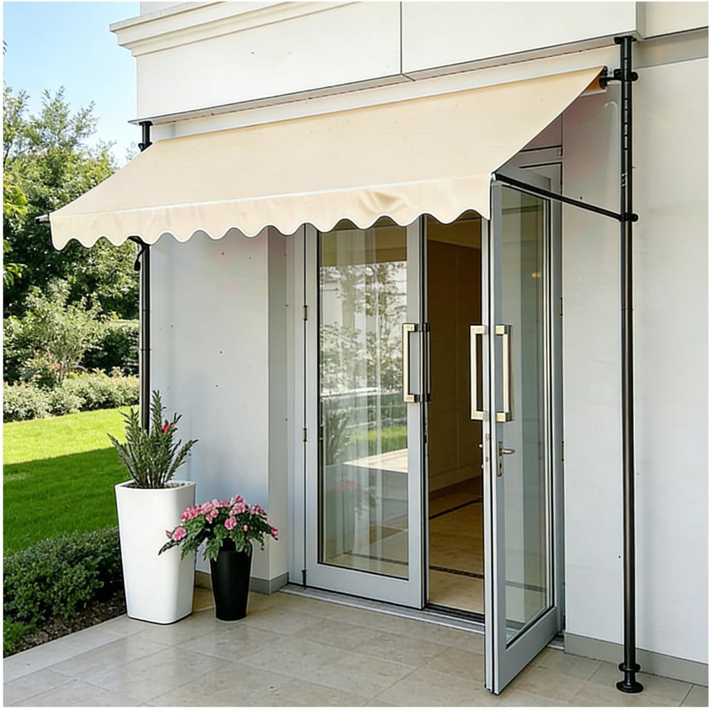 Retractable Patio nings - Adjustable Height No Drilling Installat Suitable for Any Window/Door - 400CM/157.5in Outdoor Sune Soluts