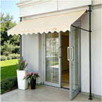 Retractable Patio nings - Adjustable Height No Drilling Installat Suitable for Any Window/Door - 400CM/157.5in Outdoor Sune Soluts