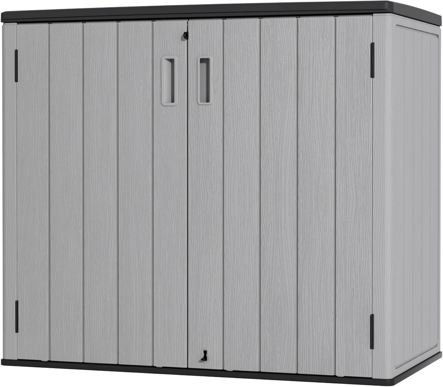 Mrosaa Large Outdoor Storage Box,Resin Sheds&Outdoor Storage Waterproof/Lockable,Outdoor Storage Cabinets for Balcony,Garage,Backyard (37Cu.ft-Pale Grey)