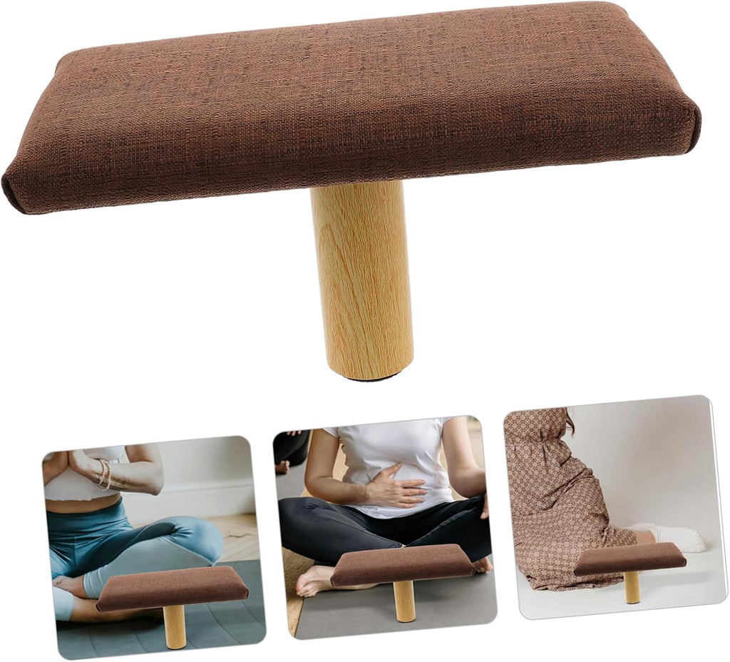 Ergonomic Wooden Prayer Bench with Cotton Cloth Cushion, Versatile Sitting Stool, and Activities at Home