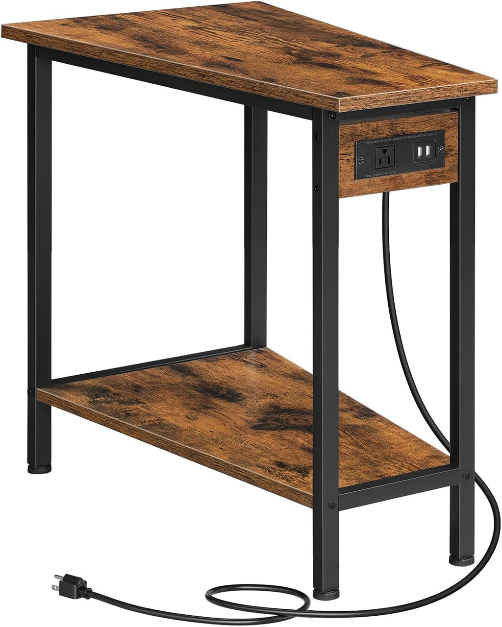 HOOBRO Wedge End Table and Wire Cube Storage Organizer, Recliner Wedge Side Table, 9-Cube Shelves, Modular Shelves with Metal Grid, DIY Closet Cabinet BF64UBZ01G1-BF09CW01
