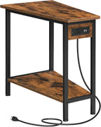 HOOBRO Wedge End Table and Wire Cube Storage Organizer, Recliner Wedge Side Table, 9-Cube Shelves, Modular Shelves with Metal Grid, DIY Closet Cabinet BF64UBZ01G1-BF09CW01